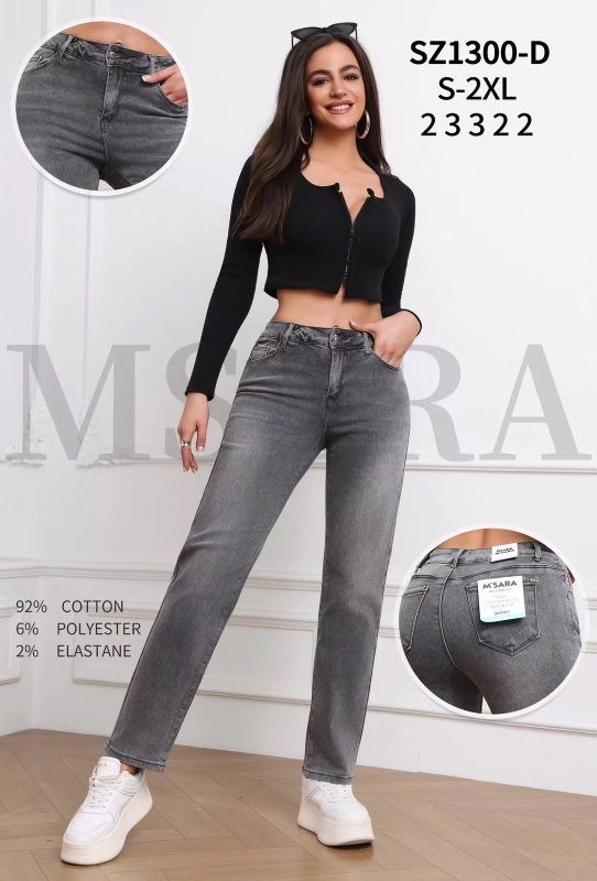M.SARA Джинси жіночі STRAIGHT 1300-D